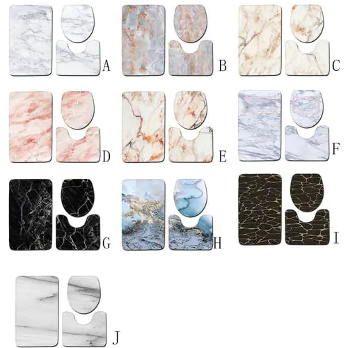 3pcs Non-Slip  Bath Mat Bathroom Kitchen Carpet Doormats Decor