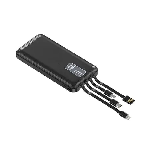 DX07 Enterprise Power Bank 10.000 mAh Multi Cable - Black Sale 35%