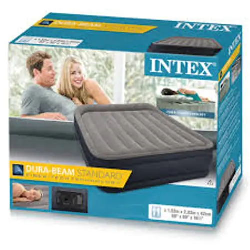 Intex Queen Dura-Beem Standar Pillow Rest Airbed With Fiber 152X203X42Cm Intex Queen Dura-Beem Standar Pillow Rest Airbed With Fiber 152X203X42Cm