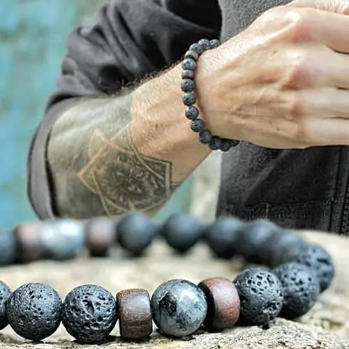 Men Women Natural Stone Volcanic Rocks Beads Yoga Bracelet Bangle Men Women Natural Stone Volcanic Rocks Beads Yoga Bracelet Bangle