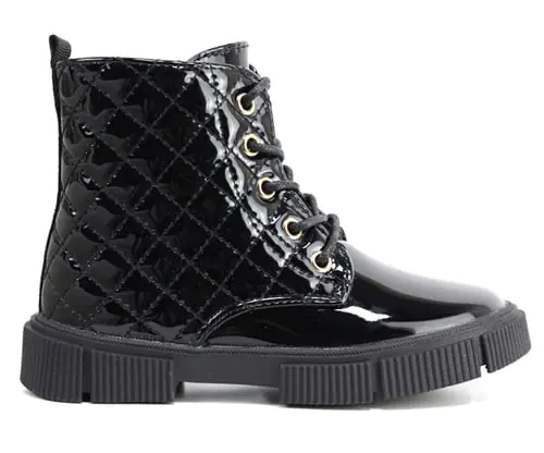 Shiny Black Capitoned Boots Shiny Black Capitoned Boots