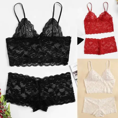Underwear Briefs Lingerie Women Set Pajamas Camisole Sleepwear Bra Lace Sexy Underwear Briefs Lingerie Women Set Pajamas Camisole Sleepwear Bra Lace Sexy
