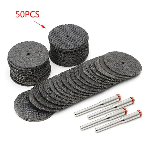 50Pcs Fiberglass Tool Abrasive Cutting Disc Cut Off Wheel with 4 Mandrels Rotary 50Pcs Fiberglass Tool Abrasive Cutting Disc Cut Off Wheel with 4 Mandrels Rotary