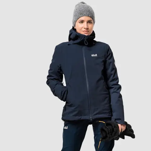 Jackwolfskin Women Waterproof Exolight Peak Winter Hardshell Ski Jacket Midnight Blue Jackwolfskin Women Waterproof Exolight Peak Winter Hardshell Ski Jacket Midnight Blue