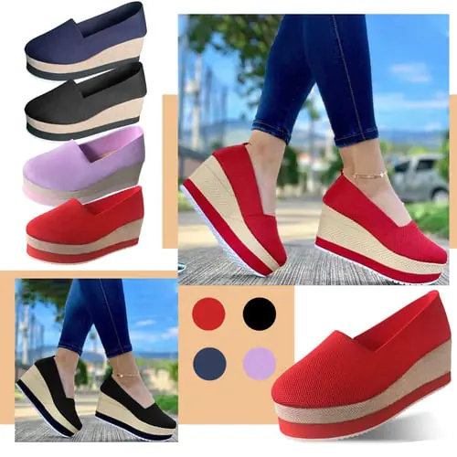 Women's Fashion Casual Closed Toe Platforms Wedges Pumps Slip On High Heel Shoes Women's Fashion Casual Closed Toe Platforms Wedges Pumps Slip On High Heel Shoes