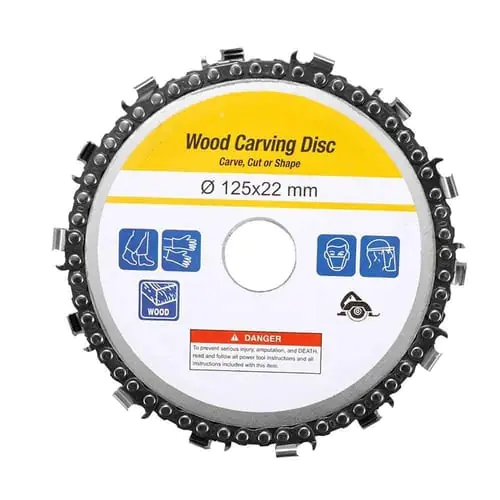 5" Wood Carving Disc Chainsaw For Angle Grinder 14 Tooth Design Chain Disc Chain Saw Blade For Wood Ice Plastic Hard Rubber 5" Wood Carving Disc Chainsaw For Angle Grinder 14 Tooth Design Chain Disc Chain Saw Blade For Wood Ice Plastic Hard Rubber