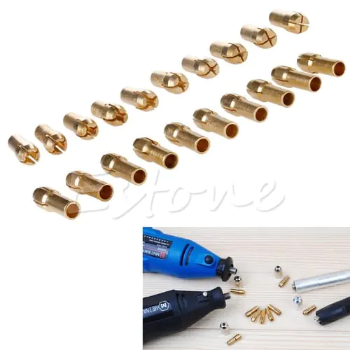 10Pcs Mandrins Collet Bits laiton 0.5-3.2mm 4.3mm Outil rotatif Shank