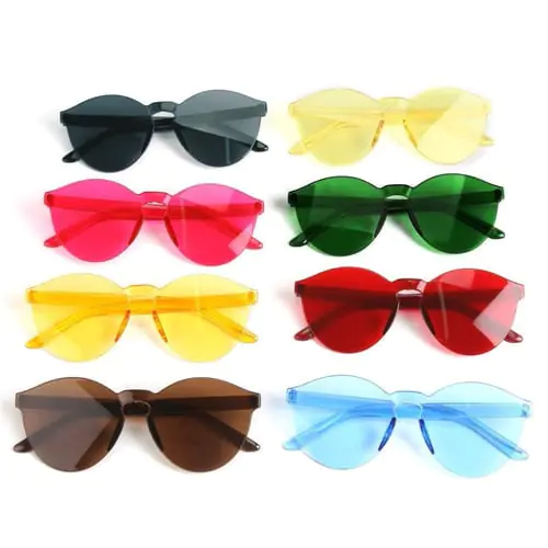 Frameless Transparent Glasses Europe and America Candy Color Couple Sunglasses Frameless Transparent Glasses Europe and America Candy Color Couple Sunglasses