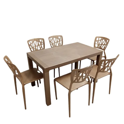 3MPlast Milano Set, Elegant and Cozy Family Gathering Set, Elegant Design, Suitable Indoor and Outdoor, Set includes 6 Unbreakable Armless Chairs and Rectangular Table 3MPlast Milano Set, Elegant and Cozy Family Gathering Set, Elegant Design, Suitable Indoor and Outdoor, Set includes 6 Unbreakable Armless Chairs and Rectangular Table