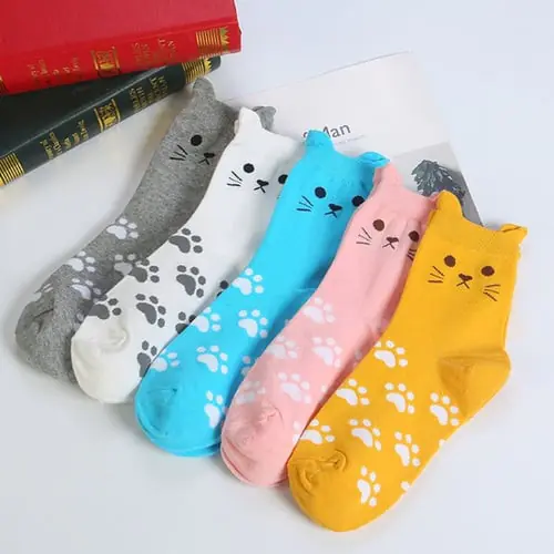 Women's Fun Lovely Cartoon Animal  Cute Cat Animals Funny Funky Socks