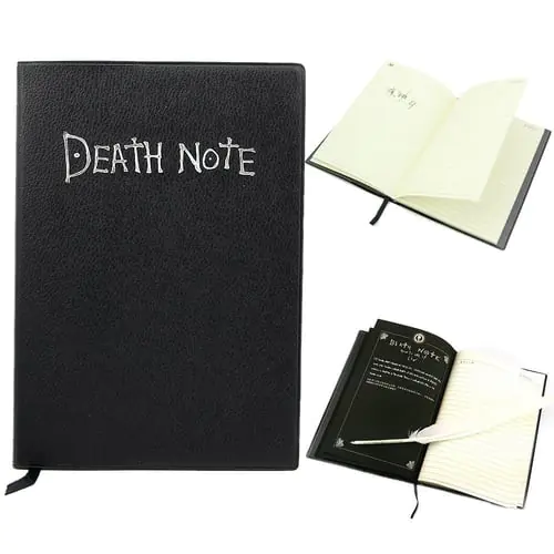 Death Note Cosplay Notebook & Feather Pen Book Anime Writing Journal