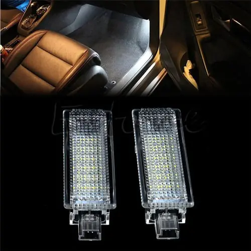 2xLED Footwell Under Door Courtesy Light No Error For BMW E82 E90 E92 E60 E65 X5