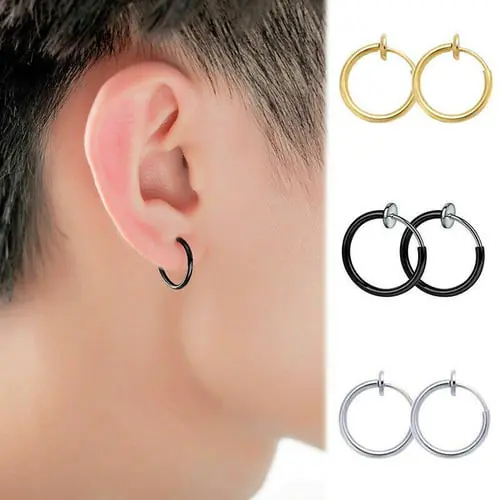 324 Earrings Retractable Hip-hop Piercing Hoop Need Women Classic Men No Earrings Earrings 324 Earrings Retractable Hip-hop Piercing Hoop Need Women Classic Men No Earrings Earrings