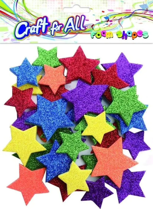 Craft For All- Foam Shapes Glitter Stars 162 pcs Craft For All- Foam Shapes Glitter Stars 162 pcs
