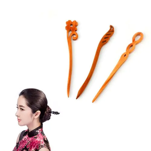 Chic Wooden Hair Stick Pin Handmade Carved Wood Women Hair Accessories Vintage Chic Wooden Hair Stick Pin Handmade Carved Wood Women Hair Accessories Vintage