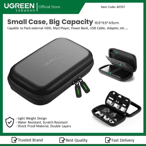 Ugreen Multi-functional Storage Bag for Hard Disk, Power Bank & Accessories .. LP128 - 40707