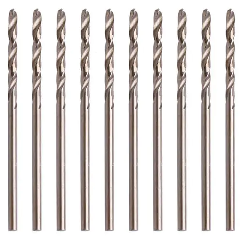 10Pcs Durable 2mm M35 Triangle Shank HSS-Co Cobalt Twist Drill Spiral Drill Bit