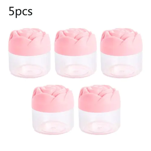 5Pcs 20g Cream Jar with Rose Pattern Lid Empty Bottles Cosmetics Container Box 5Pcs 20g Cream Jar with Rose Pattern Lid Empty Bottles Cosmetics Container Box