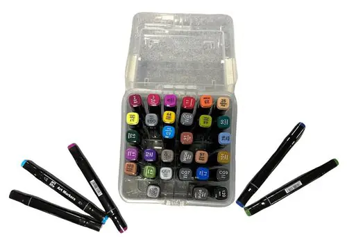 Memoris Precious Art Markers Double-Ended fine and Chisel MP72552 plastic storage Box of 36 Colors. Memoris Precious Art Markers Double-Ended fine and Chisel MP72552 plastic storage Box of 36 Colors.