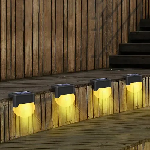 Upgrade Outdoor Lights Solar Step Lights Waterproof Solar Lights For Stairs Fence Yard Patio