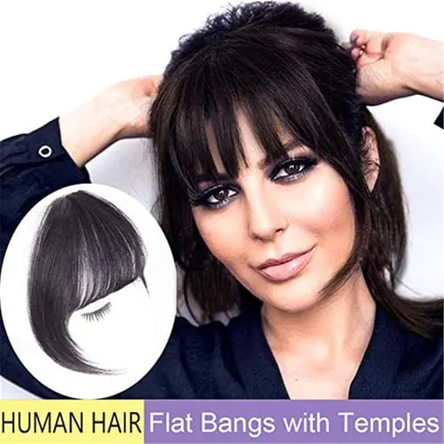 High temperature wire Extension Natural Black Wig Female Air Bangs Hair Piece High temperature wire Extension Natural Black Wig Female Air Bangs Hair Piece