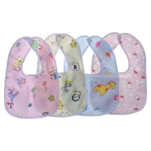 Baby Bib Waterproof Cartoon Cute Buckle Bandana Burp Saliva Towel Boys Girls Feeding Apron Bib Infant Children Supplies