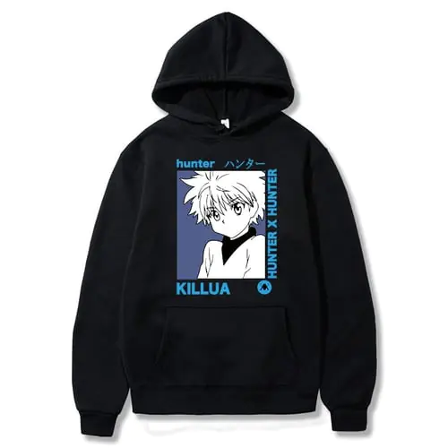 Streetwear Tops Anime Hunter X Hunter Killua Printed Men Casual Homme Fleece Pullover Hoodie Streetwear Tops Anime Hunter X Hunter Killua Printed Men Casual Homme Fleece Pullover Hoodie