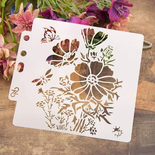 Flower Stencils Template Painting Scrapbooking Embossing Stamping Album Crafts Flower Stencils Template Painting Scrapbooking Embossing Stamping Album Crafts