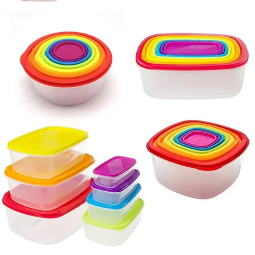 Cool Gift 7pcs set, Colorful plastic food storage container Cool Gift 7pcs set, Colorful plastic food storage container