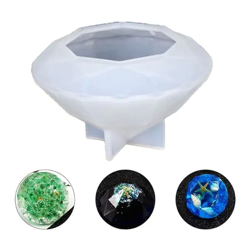 DIY Crystal Epoxy Mold Oversized Diamond Molds UV Resin Necklace Pendant Mould DIY Crystal Epoxy Mold Oversized Diamond Molds UV Resin Necklace Pendant Mould