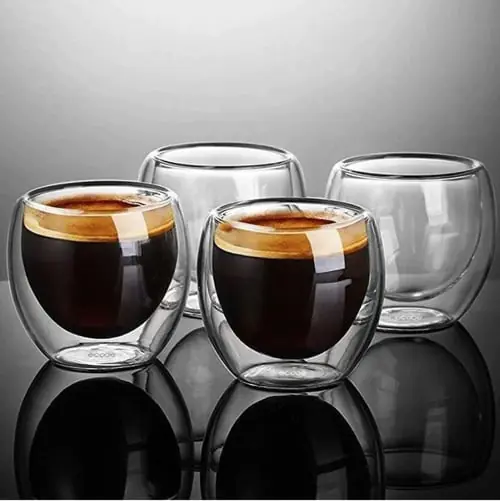 Rayane's Beautiful Homes' 100ML Borosilicate Double Wall Glass Espresso Cup