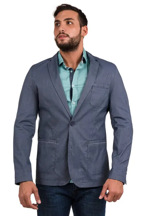 Soft Blue Cotton Blazer for men Blue Soft Blue Cotton Blazer for men Blue