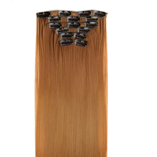 6Pcs Full Head Natural Women 16 Clips Synthetic Straight Hair Extensions 6Pcs Full Head Natural Women 16 Clips Synthetic Straight Hair Extensions