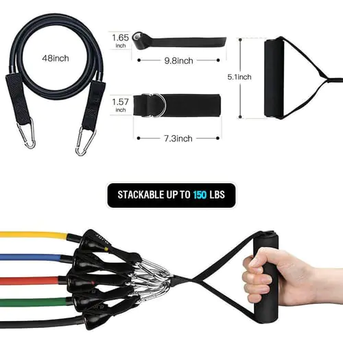 Power Resistance Bands, 5 Rope Power Resistance Bands, 5 Rope