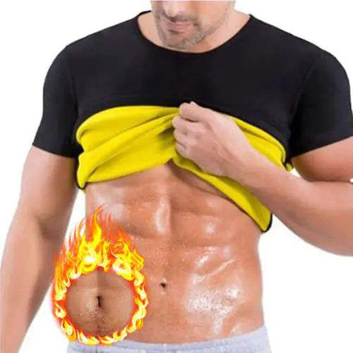 Men's Sports Sweat Shapewear Tummy Fitness Body Shaper Short Sleeve Vest Top Men's Sports Sweat Shapewear Tummy Fitness Body Shaper Short Sleeve Vest Top