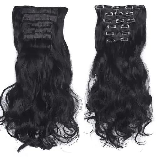 Real As Remy Fashion Hair Long Clip in Hair Extensions Full Head Curly Wig Real As Remy Fashion Hair Long Clip in Hair Extensions Full Head Curly Wig