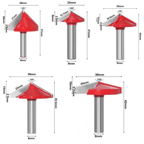 8mm Shank V Groove 3D Router Bits CNC Solid Carbide End Mill 90 120 150 Degree W 8mm Shank V Groove 3D Router Bits CNC Solid Carbide End Mill 90 120 150 Degree W