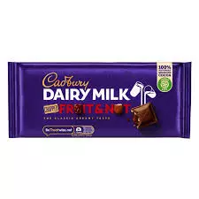 Cadbury Dairy Milk Chopped Fruit & Nut Chocolate	95g