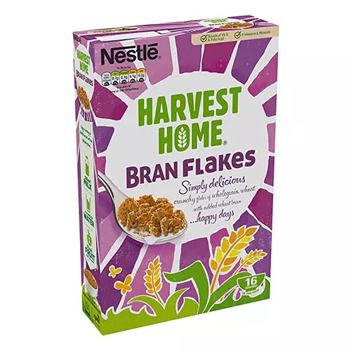 NESTLE HARVEST HOME BRAN FLAKES 500G