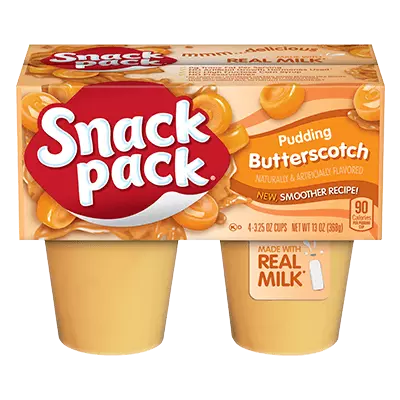 Snack Pack  Pudding, Butterscotch 4cups 368g