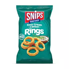 Snips Rings Sour Cream & Onion Chips	70g