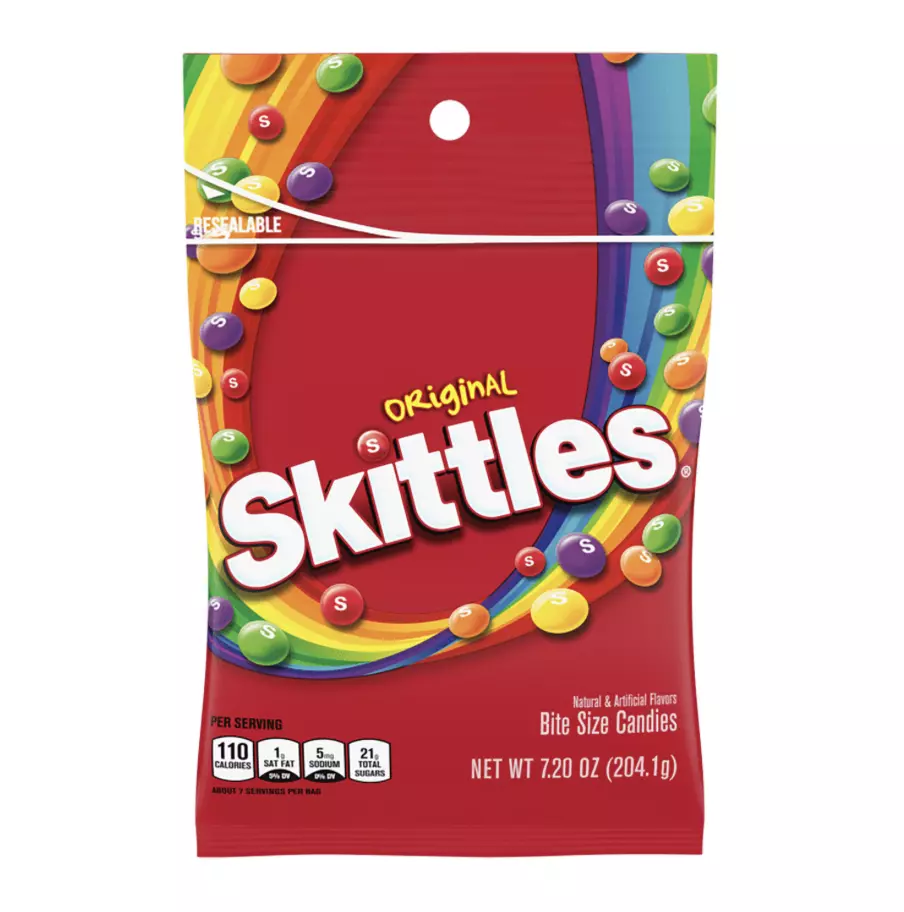 Skittles Vegan Chewy Sweets Fruit Flavoured Pouch Bag 204g