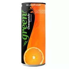 Green Zero Added Sugar Orange Carbonated Drink Can	330ml