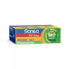 Sanita Tie Trash Bags Biodegradable Medium	30L x 20Bags