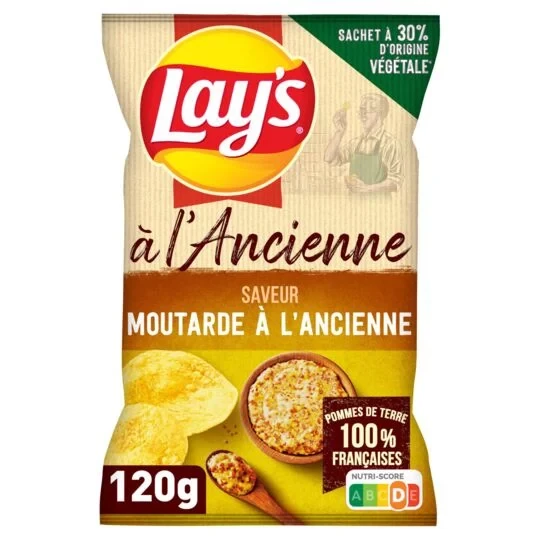 Chips à l'ancienne saveur moutarde à l'ancienne LAY'S le sachet de 120g