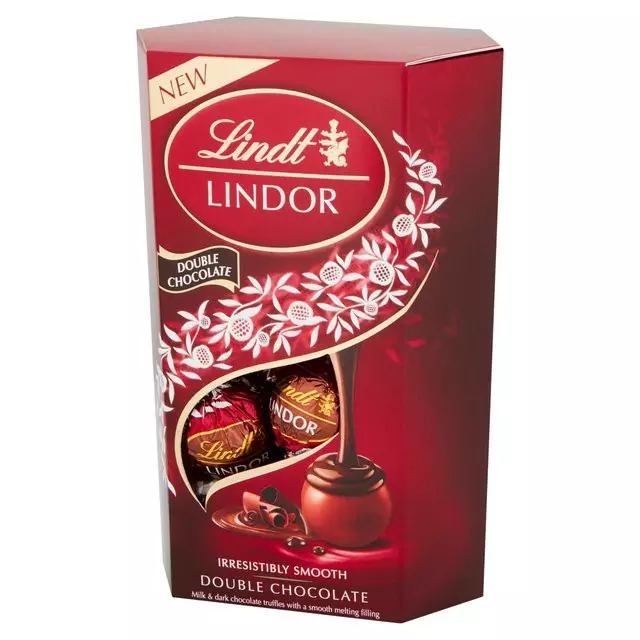 LINDT LINDOR CORNET DOUBLE CHOCOLATE 200G