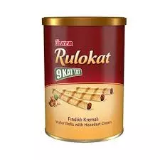 Ulker Rulokat Hazelnut Cream Wafer Rolls Can	170g x 9Pieces