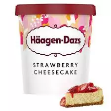 Haagen-Dazs Strawberry Cheesecake Ice Cream with Strawberry Swirl & Cookies Cup	400g