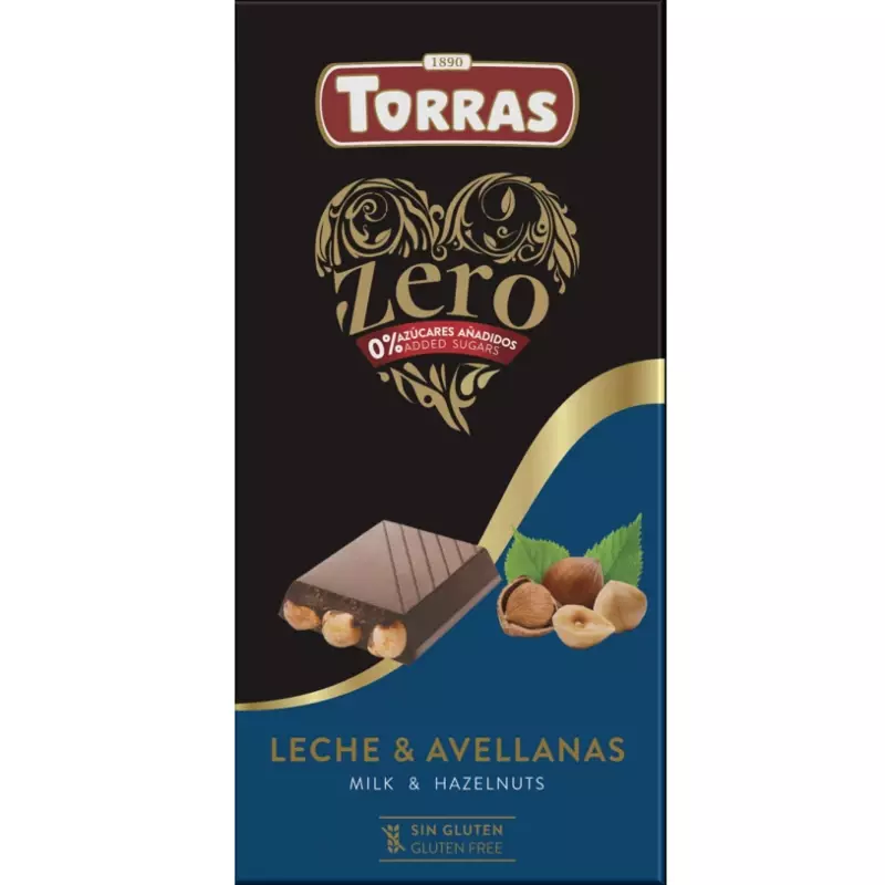 TORRAS ZERO SUGER LECHE & AVELLANAS 150G