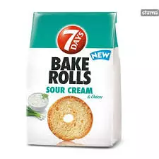 7 Days Bake Rolls Sour Cream & Onion Crackers	80g